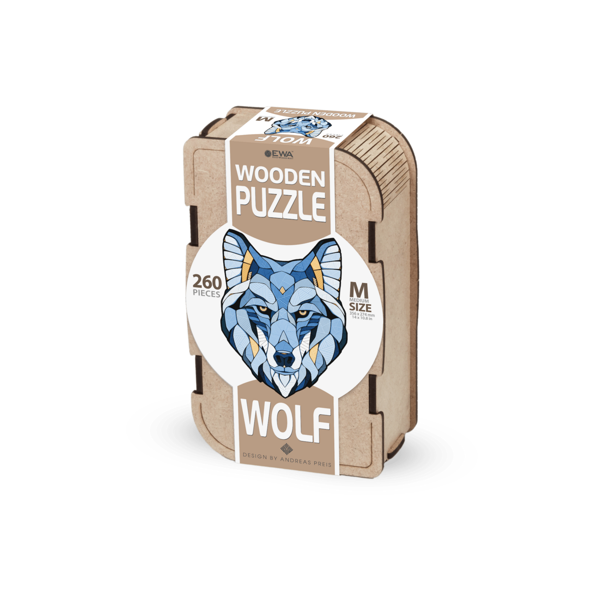 Eco Wood Art (Ewa), Houten Legpuzzel Wolf, Size M, 3625, 35,6X27,4X0,4Cm