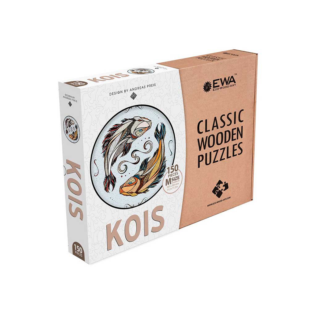 Eco Wood Art (Ewa) Houten Legpuzzel Koi Karper/ Kois, 2499, 28,5X28,5X0,5Cm Kartonbox