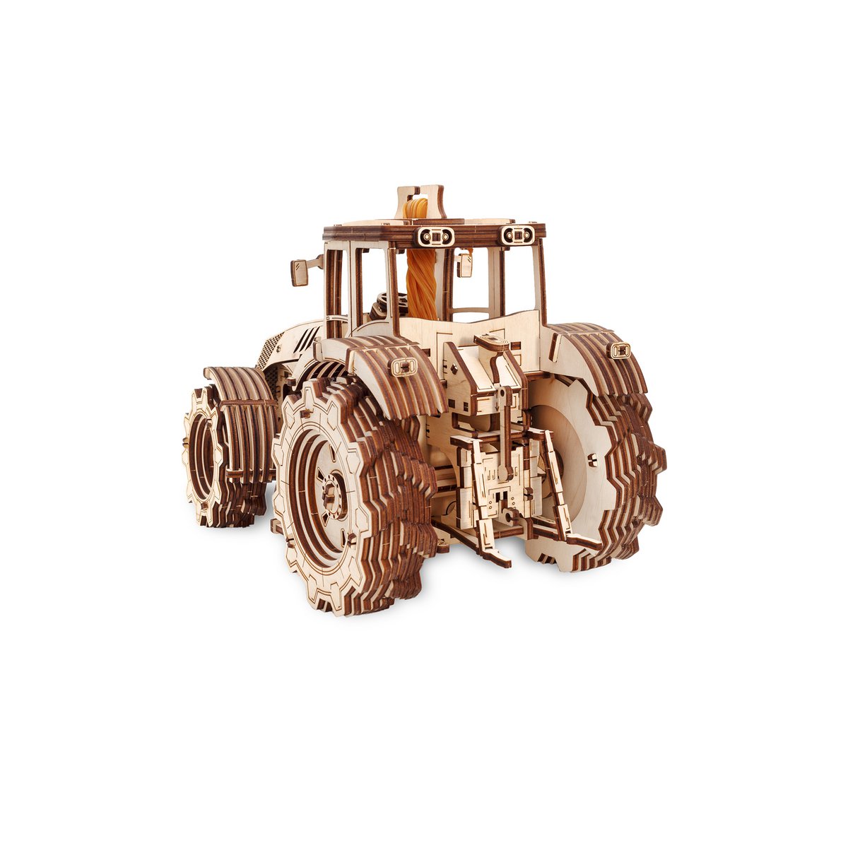 Eco Wood Art (Ewa) 3D Mechanische Puzzel Tractor 891 31,5X17,3X20,7Cm
