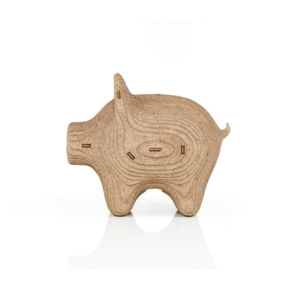 Eco Wood Art (Ewa) 3D Houten Bouwset Spaarpot Varkentje/Pig, 3779, 16,3X10,4X13,9Cm