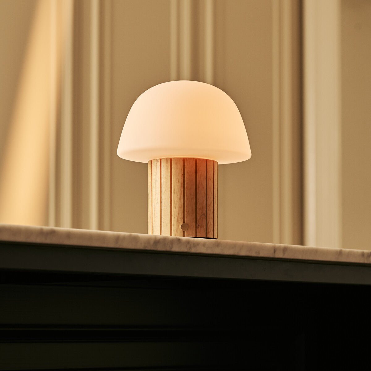 Etienne Lichtbruine Oplaadbare Tafellamp
