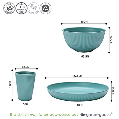 Green-Goose Bioplastic Servies - 28-Delig