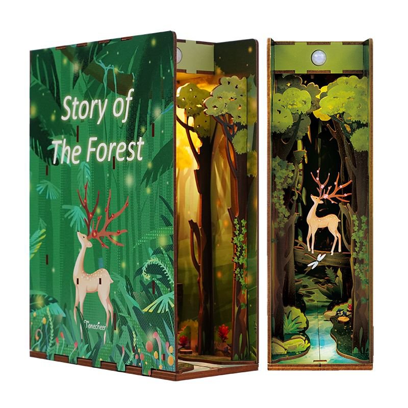 Tonecheer, Diy Book Nook, Story Of The Forest Bookend, Tq106, 18,2X8X24,5Cm