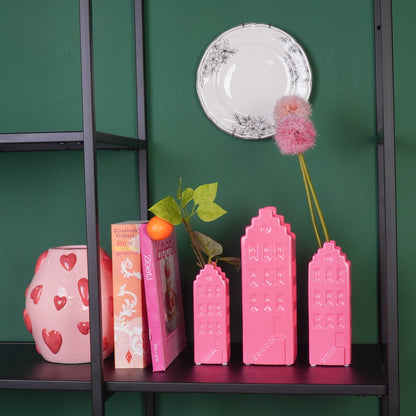 Bloemvaas - Huisvaas - Keramiek - Neon Pink -5X4,5X14,5 Cm