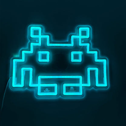 Space Invaders - Neon-Logo Lampe