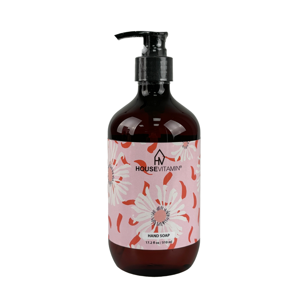 Vegan Handzeepdispenser - Pioenroos - 530Ml