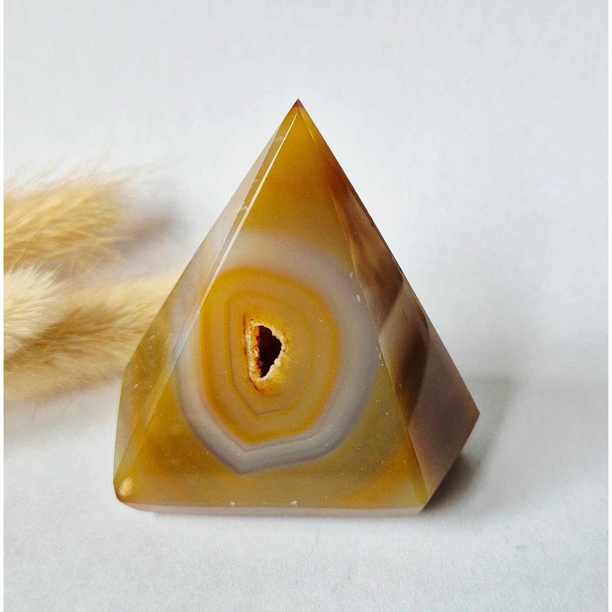 Druzy Grijze Agaat Diamant Staande Edelsteen Kristal - #42 136G