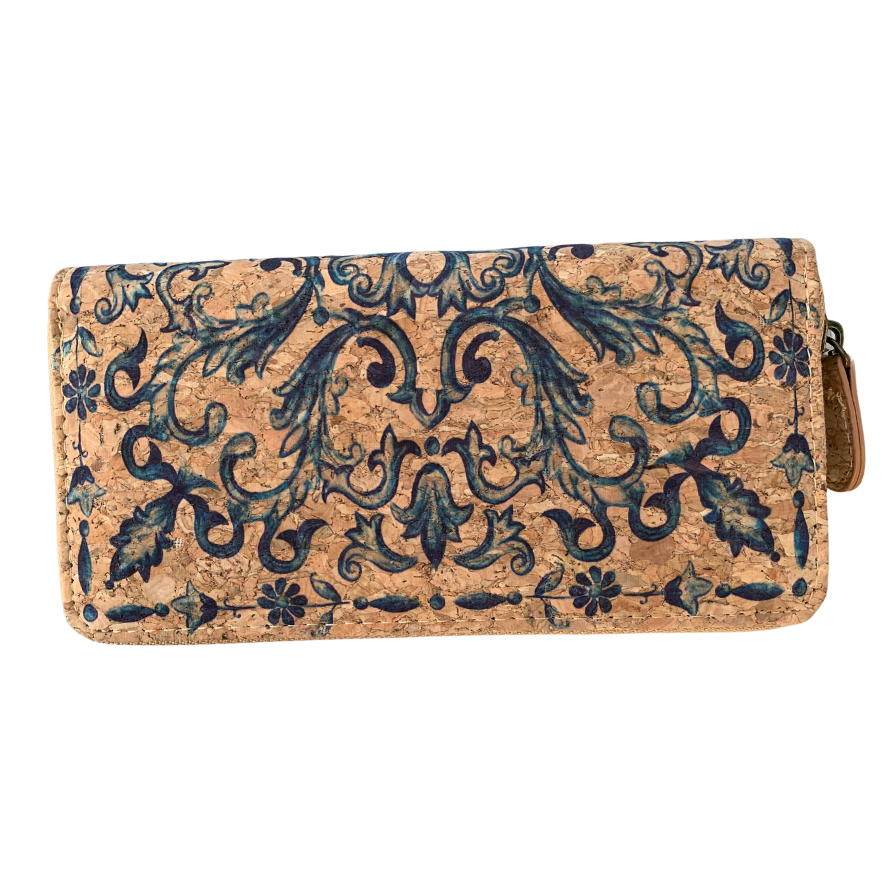 Green-Goose Kurk Dames Portemonnee - Delfts Blauw
