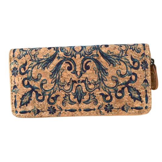 Green-Goose Kurk Dames Portemonnee - Delfts Blauw