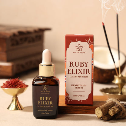 Ruby Elixir Kumkumadi Serum - 30 Ml | Ayurvedisch Verhelderen En Verjongingsserum Voor Een Stralende Huid