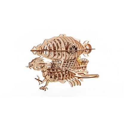 Eco Wood Art (Ewa) 3D Mechanische Puzzel, Piratenluchtschip Skylord, 0327, 37,1X37,7X25,5Cm