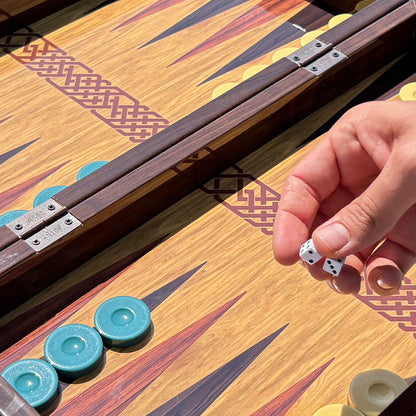 Biggdesign Bloom Backgammon-Set, Magnetische Sluiting, Krasbestendig Oppervlak