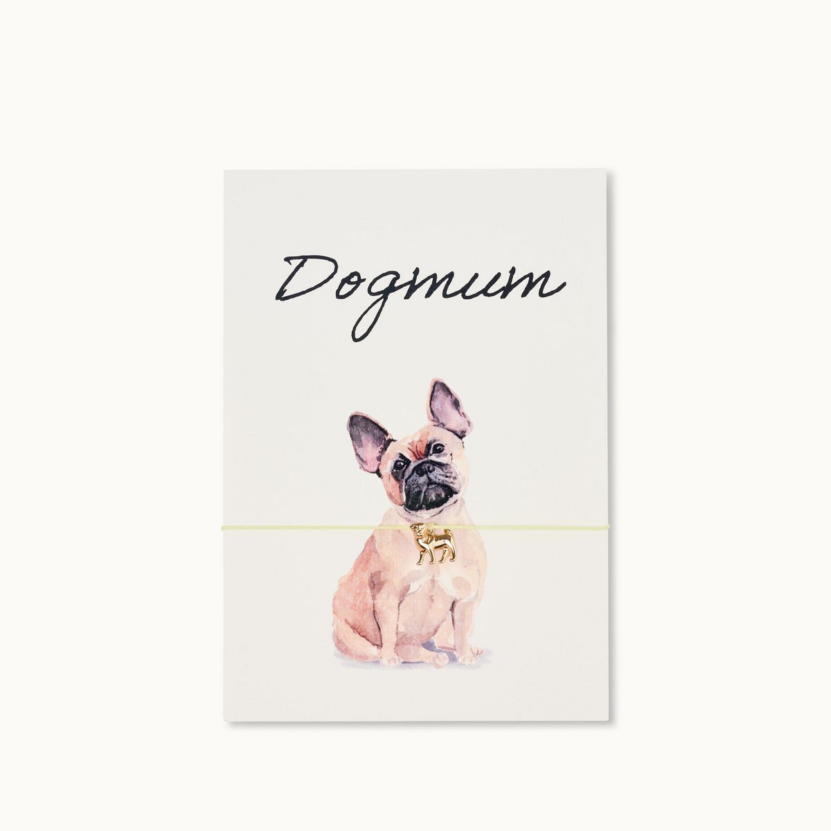 Armbandkaartje: Dogmom - Franse Bulldog Bruin