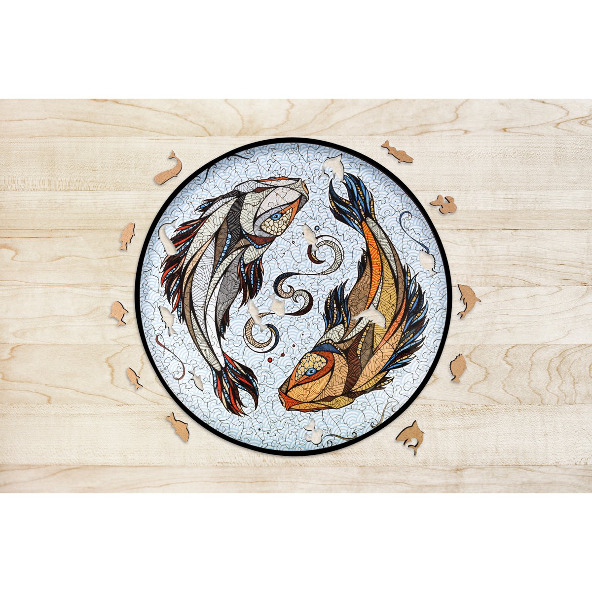 Eco Wood Art (Ewa) Houten Legpuzzel Koi Kaper/ Kois Size M, 2314, 28,5X28,5X0,5Cm