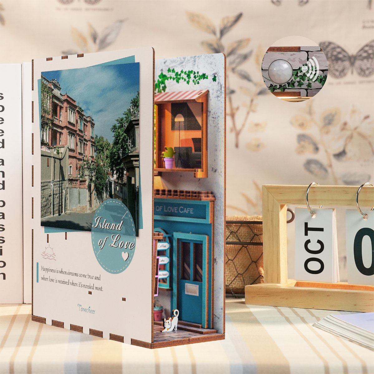 Tonecheer, Diy Book Nook, Island Of Love, Tq105, 18,2X8X24,5Cm