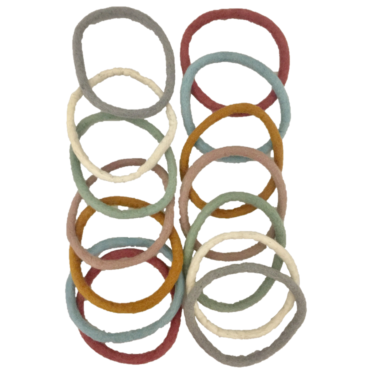 Earth Felt Rings/28Pc