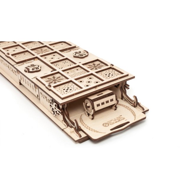Eco Wood Art (Ewa) 2 In 1 Bordspel, Senet En Ur, 1355, 34,5X14X6Cm