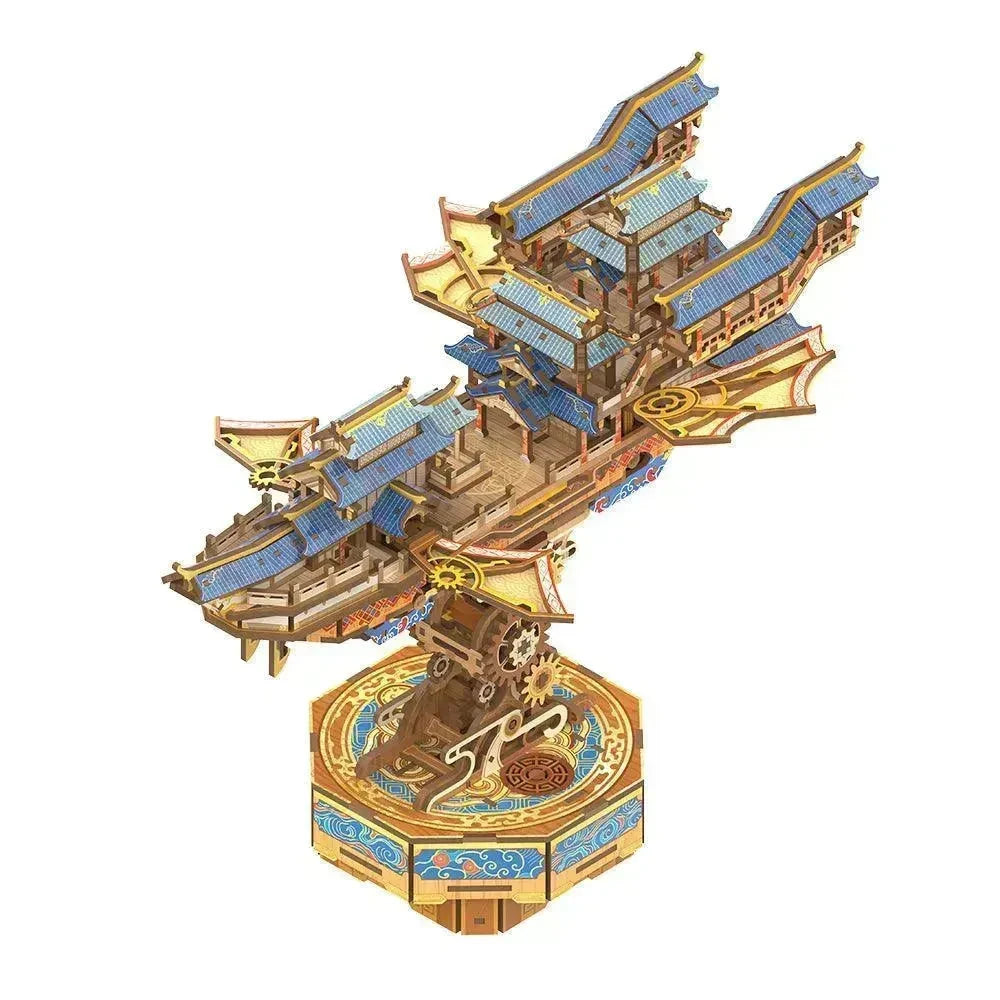 Tonecheer, Diy 3D Houten Puzzel Wind Voyager, Tq421, 29,8X7,1X20Cm