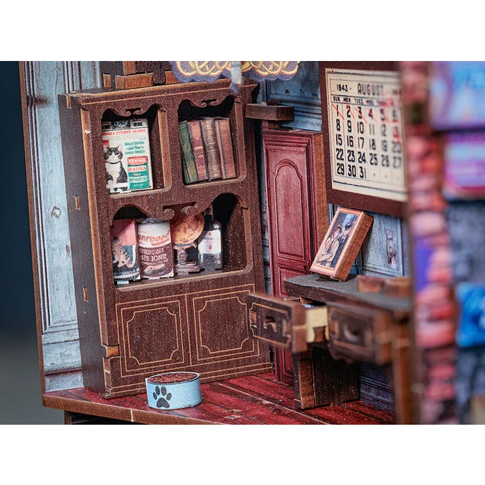 Cutebee, Diy Booknook, The Long Goodby, Bn02B, 18X11X23Cm