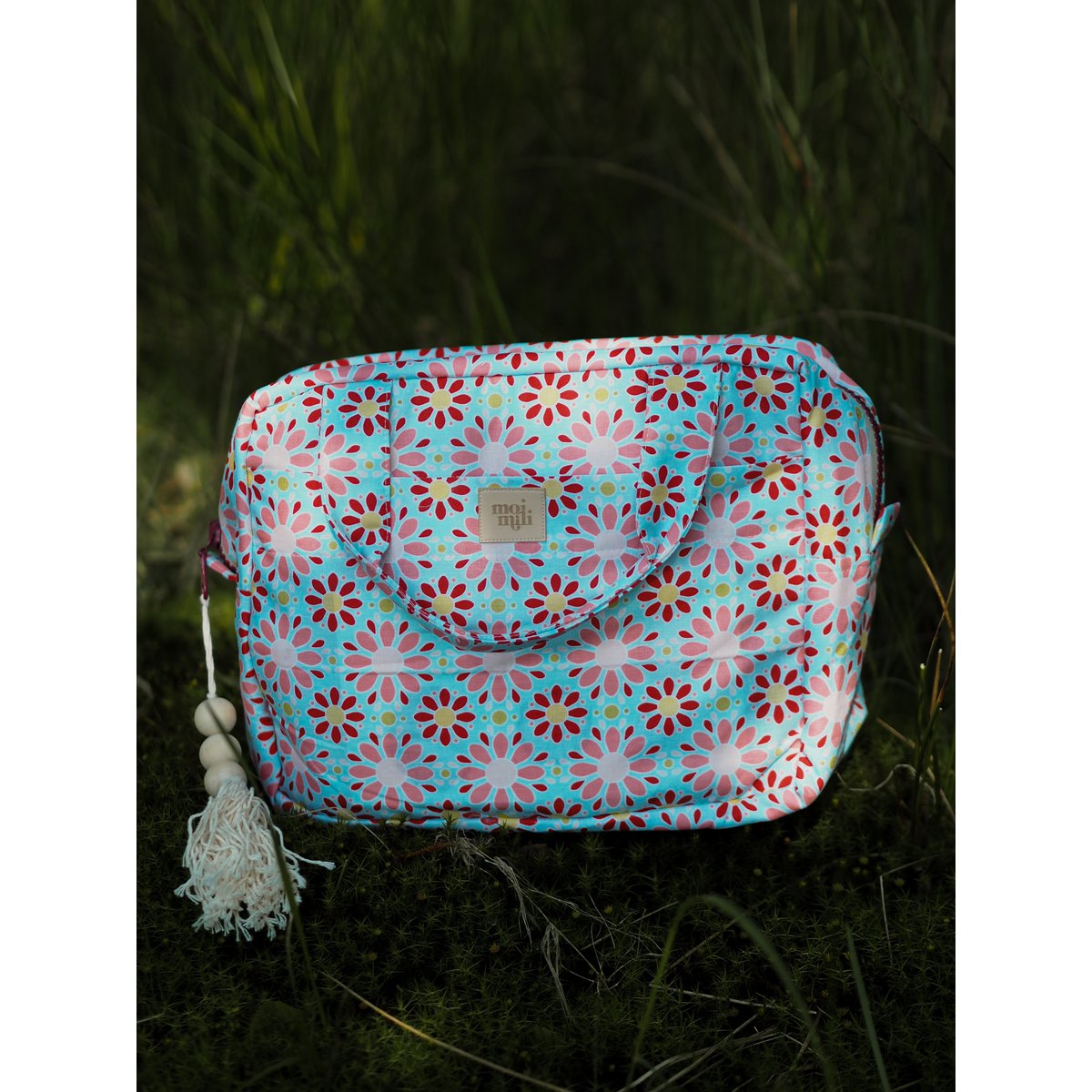 Make-Up Tasje Set "Rode Bloemen"