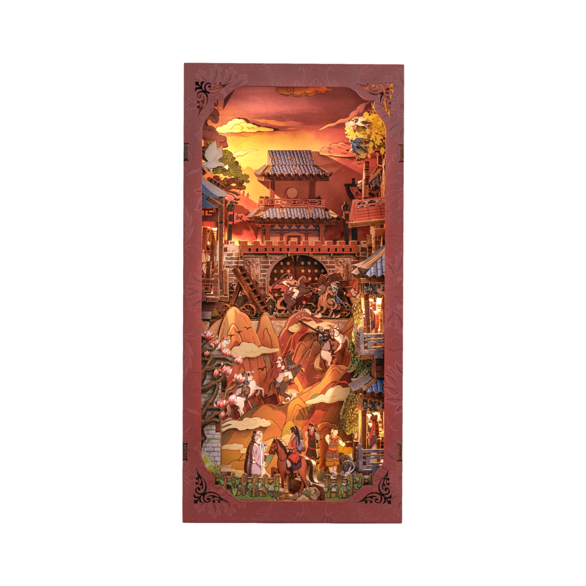 Cutebee, Diy Booknook, The Legend Of Mulan, Ek02B, 18X11X23Cm
