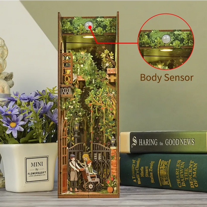 Tonecheer, Diy Book Nook, The Secret Garden Bookend, Tq122, 18,2X8X24,5Cm