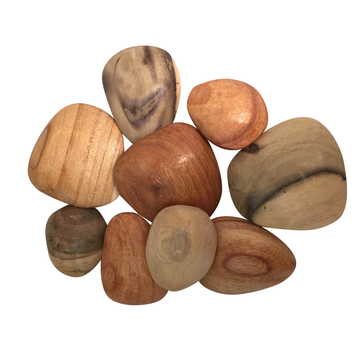 Wood Pebbles/9Pc
