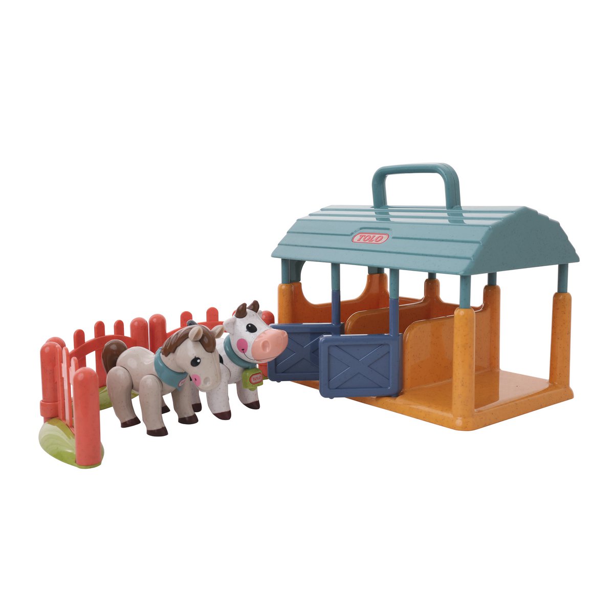 Tolo Speelgoed Bio First Friends Koe En Paard Stal Set Educatief