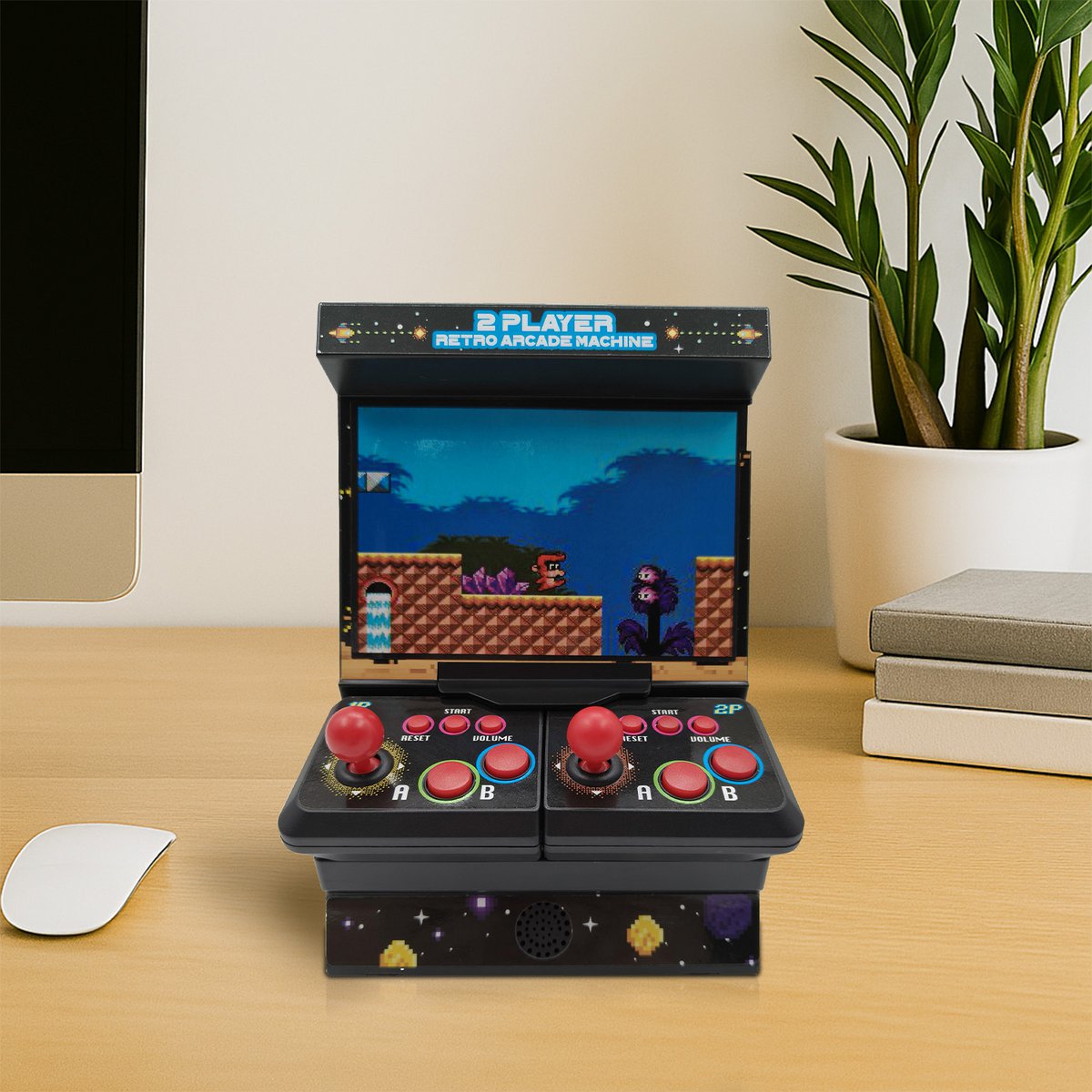 Mad Monkey - Retro Mini Arcade Machine Met Dubbele Controller - Incl. 300X 8-Bit-Spellen