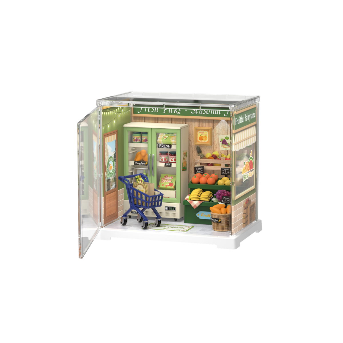 Robotime, Diy Huisje Super Nature Energy Fruits, Dws01B, 15,7X10,9×14,7Cm