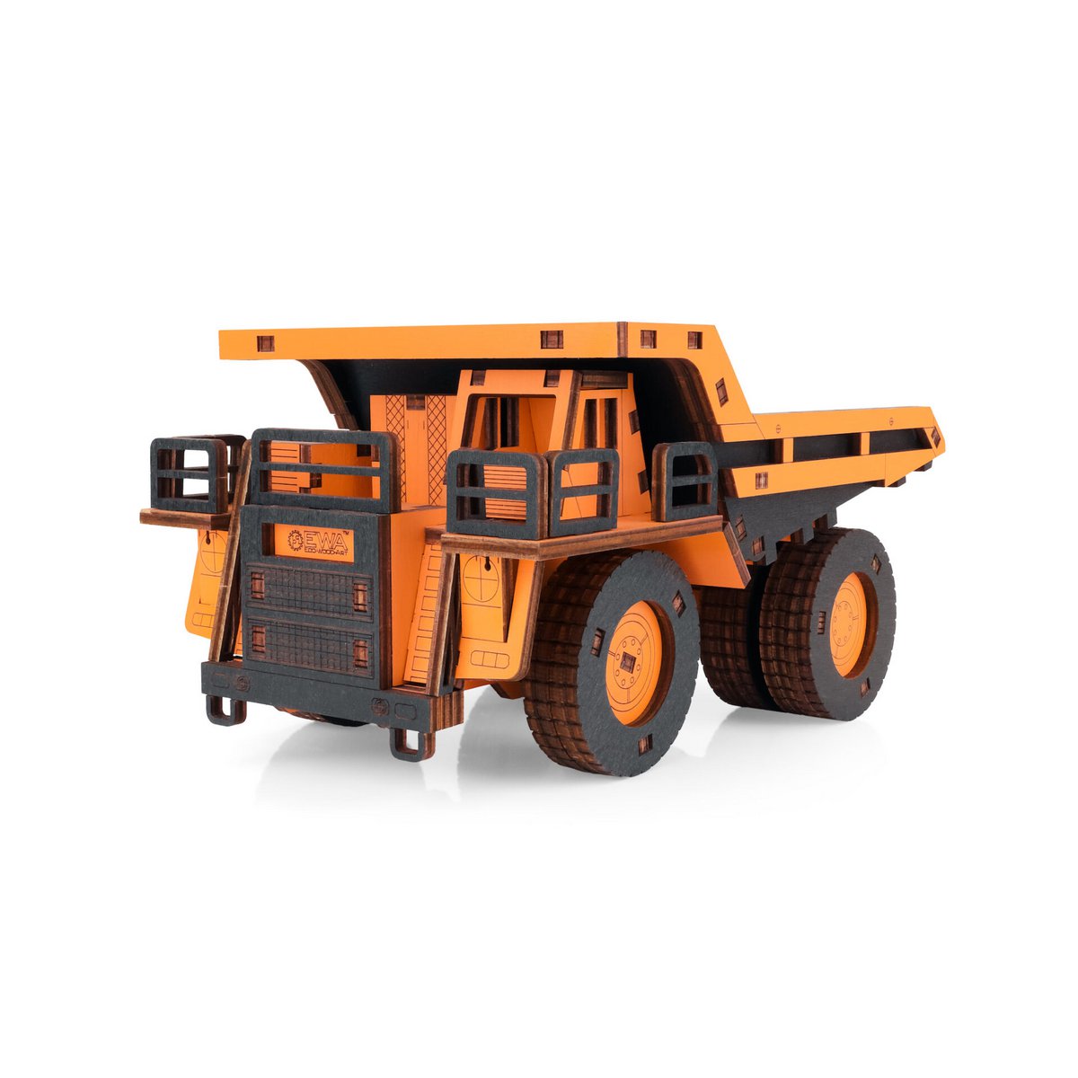 Eco Wood Art (Ewa) 3D Mechanische Puzzel, Dump Truck, 3977, Oranje, 20,6X10,7X12,5Cm