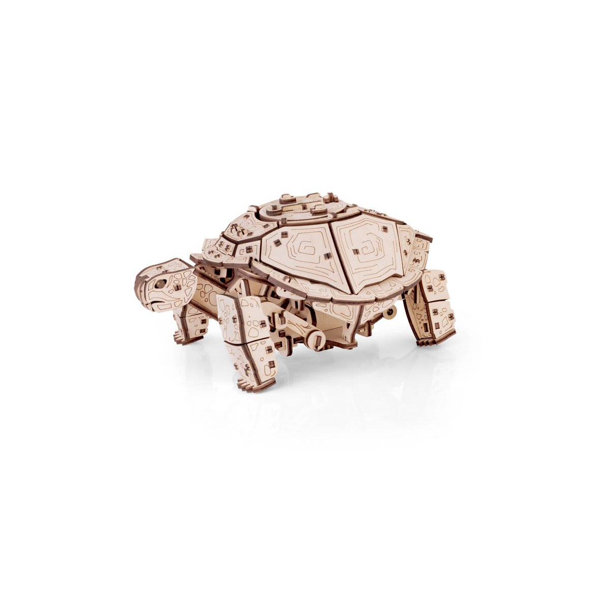 Eco Wood Art (Ewa) 3D Mechanische Puzzel Schildpad/ Turtle, 976, 22,3X16,5X11,6Cm