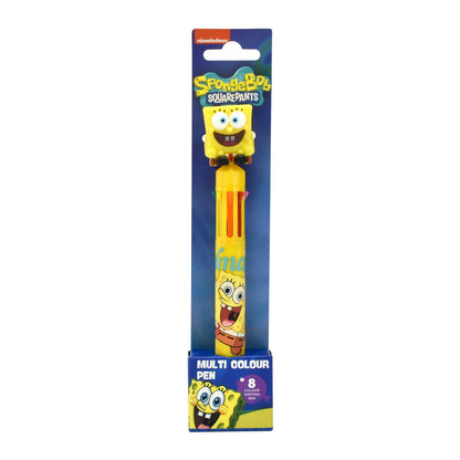 Spongebob Squarepants Pen, Pen Met 8 Verschillende Kleuren, Officiële Merchandise, Ideaal Cadeau-Idee