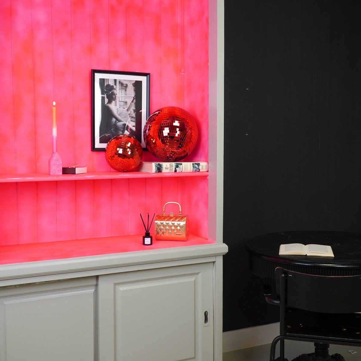 Kerstdecoratie - Kersthanger - Discobal - Schuim - Rood - 30X30X30Cm