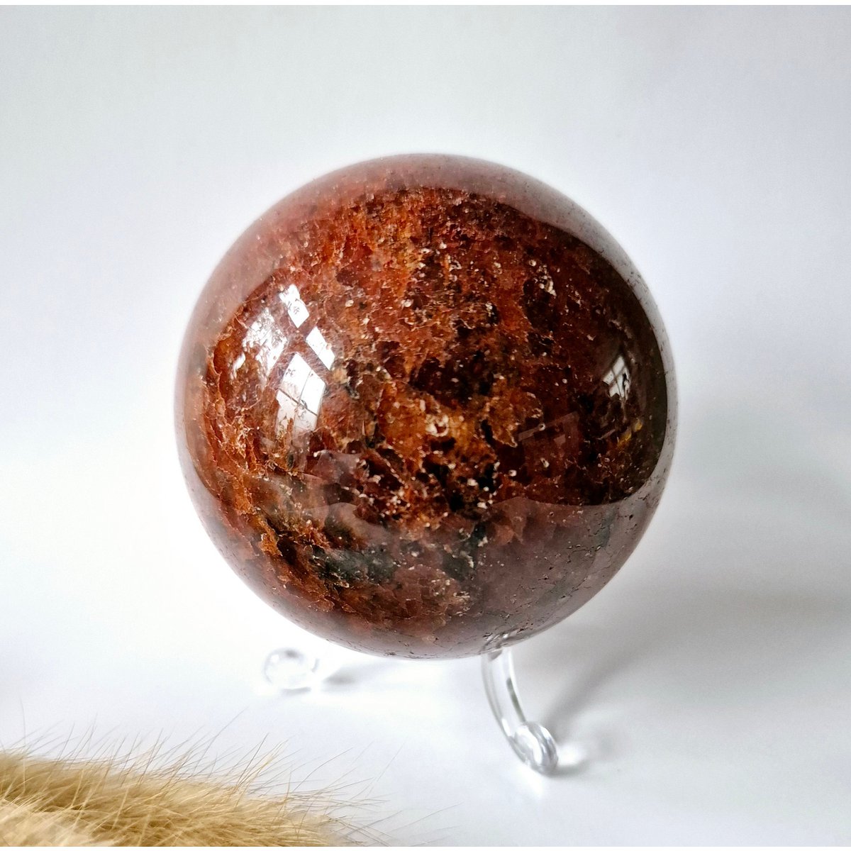 Kristallen Bol Strawberry Quartz 60Mm Of 75Mm Edelsteen Crystal Sphere