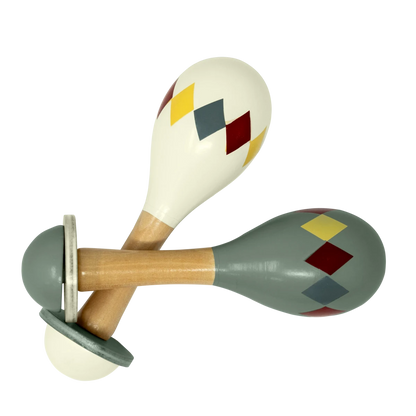 Maracas Wit Harlekin