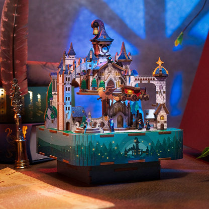 Tonecheer, Muziekdoosje, Diy 3D Houten Puzzel, Magical Castle, Tq064, 14X14X18,6Cm