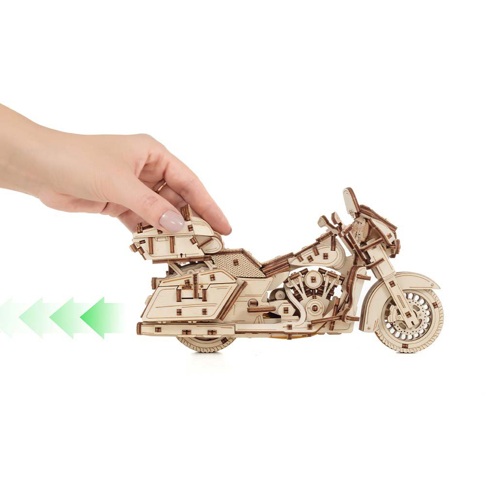 Eco Wood Art (Ewa) 3D Mechanische Houten Puzzel Bike, 3007, 22,6X8,4X12,3Cm