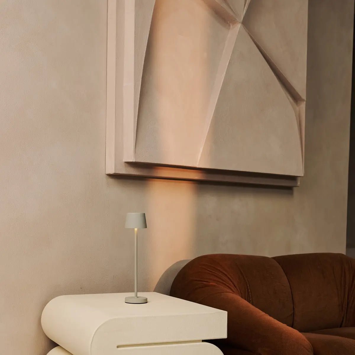 Vondel Mini Shadow Grey Rechargeable Lamp