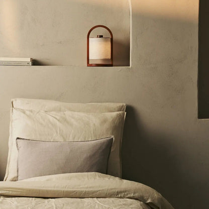 Rivierkastanjebruine Houten Oplaadbare Lamp