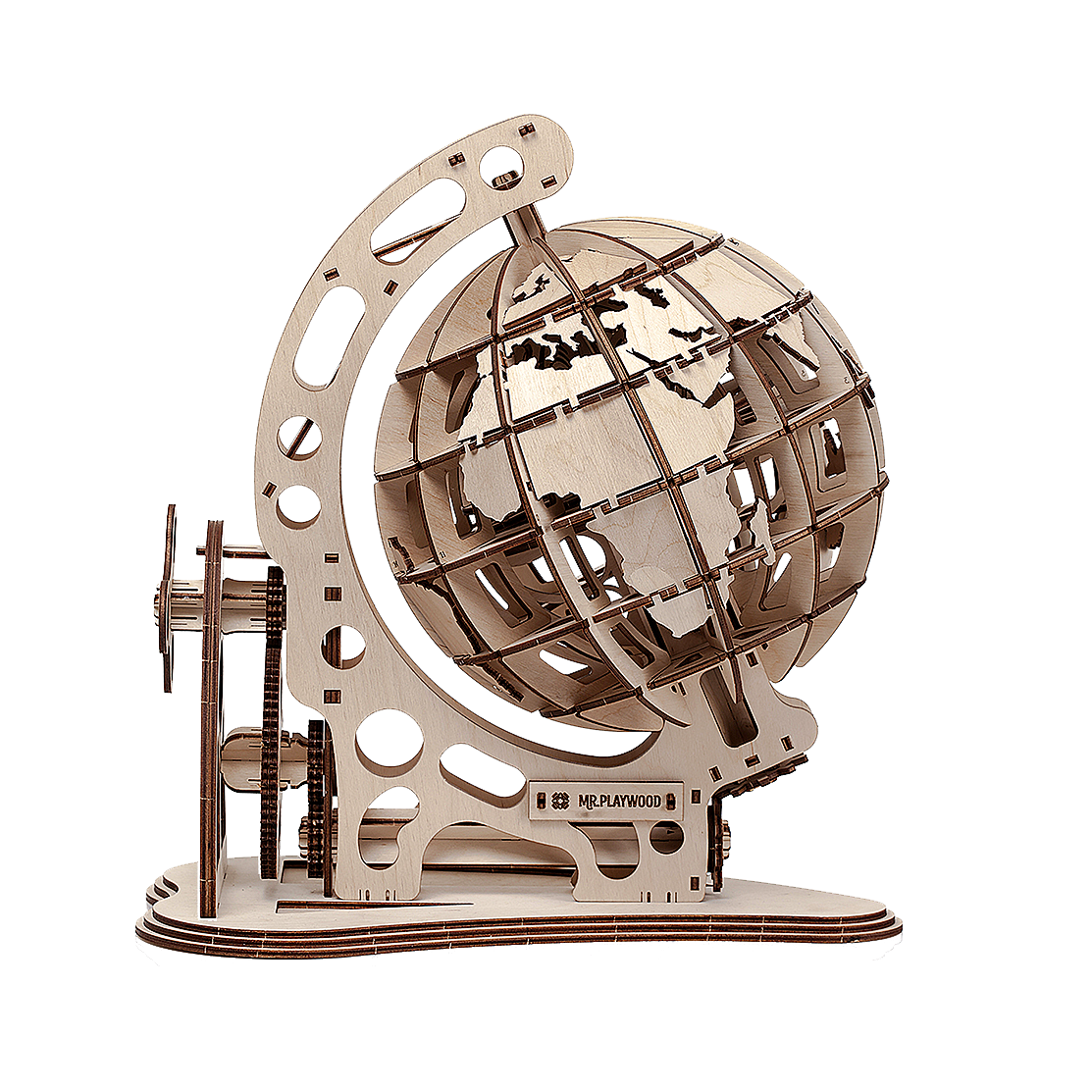 Mr. Playwood, 3D Houten Puzzel, Globe Size "L", 10202, 34,5X24X37,5Cm