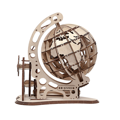 Mr. Playwood, 3D Houten Puzzel, Globe Size "L", 10202, 34,5X24X37,5Cm