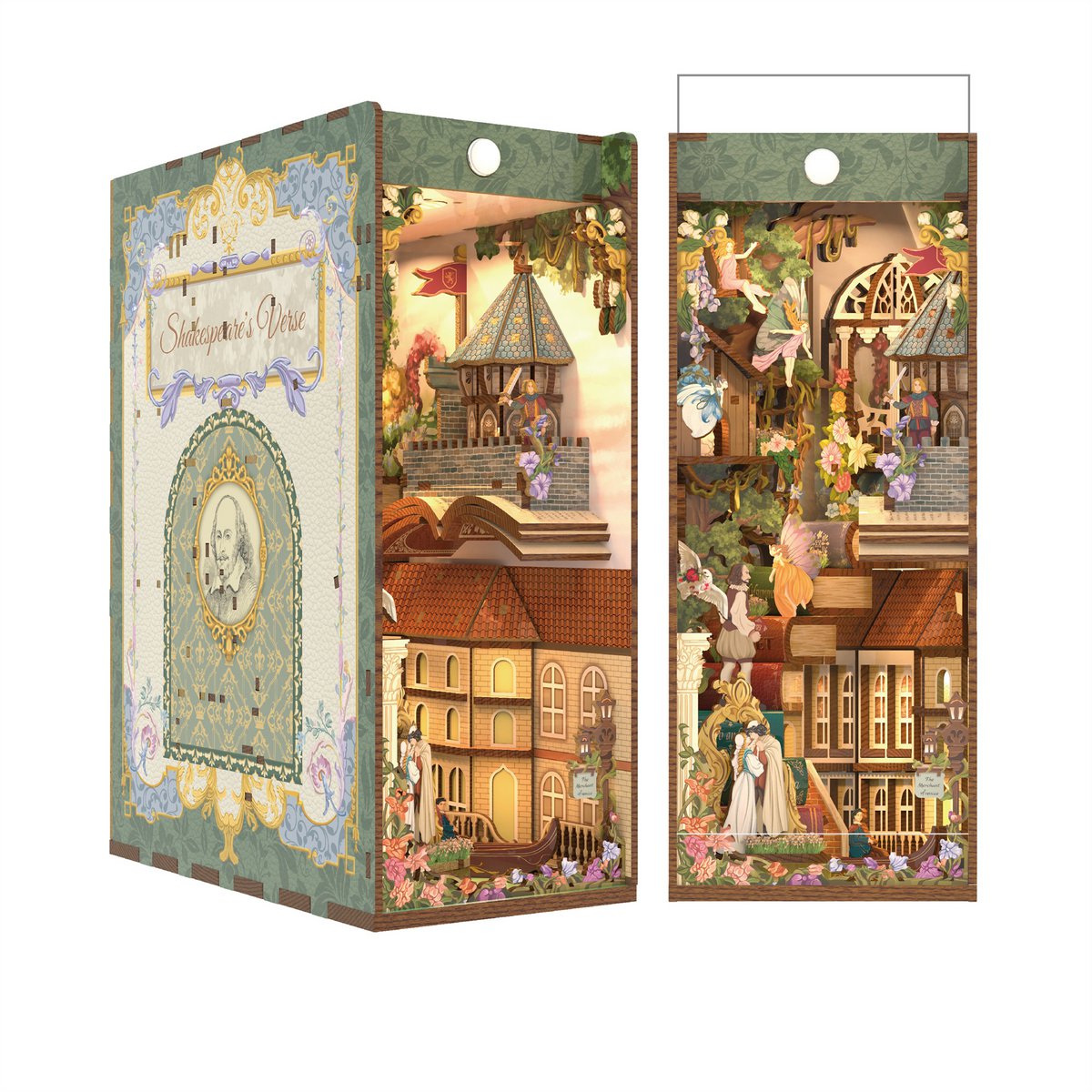 Tonecheer, Diy Book Nook, Shakespear's Verse Inclusief Dust-Cover, Tq129, 18X9,8X24,5Cm