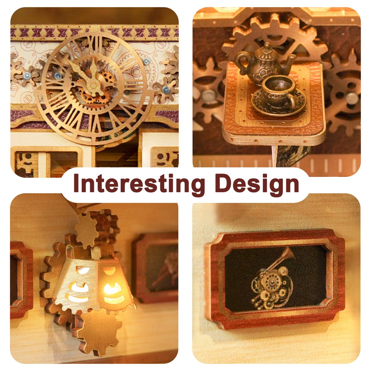 Tonecheer, Diy Book Nook, Trein Cabine/Train Cabine, Steam Fantasy, Tq442, 15,8X22,4X22,5Cm