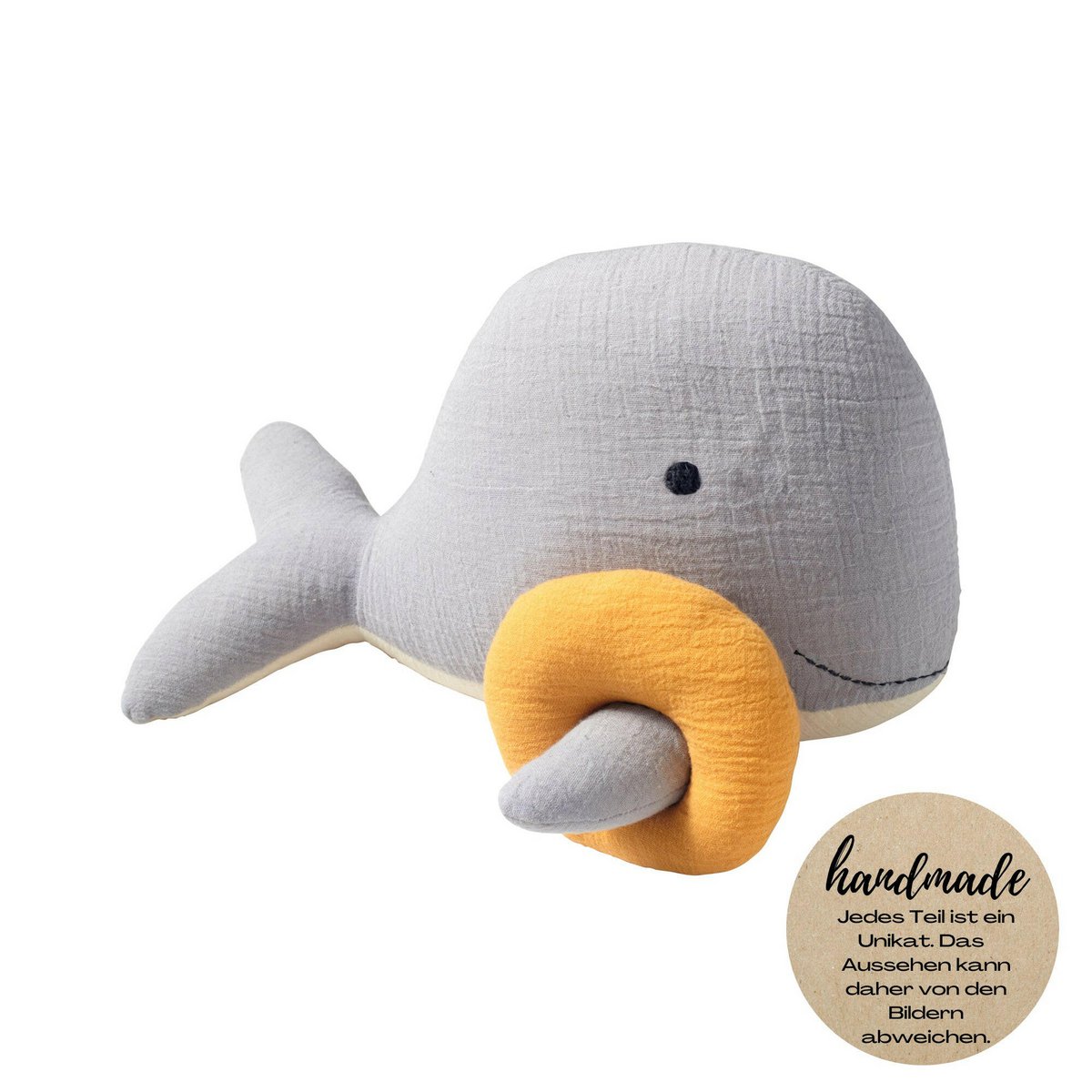 Zacht Stuk Speelgoed Mousseline Walvis Bobby