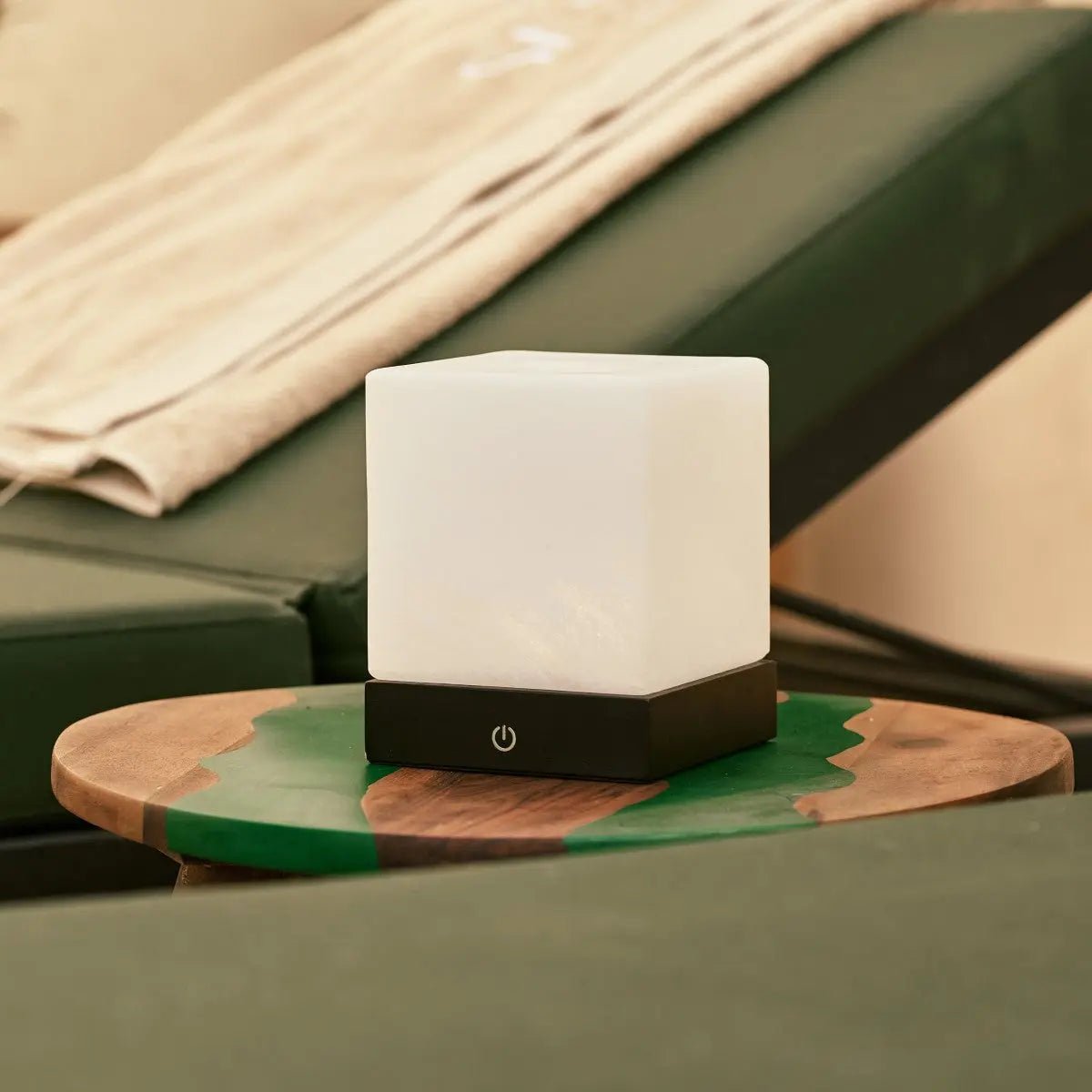 Yce Zwarte Oplaadbare Houten Lamp