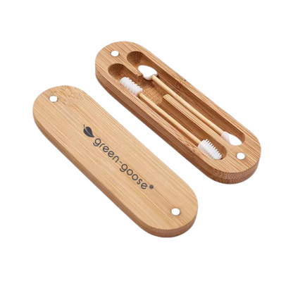 Green-Goose Herbuikbare Bamboe Wattenstaafjes En Make-Up Applicator