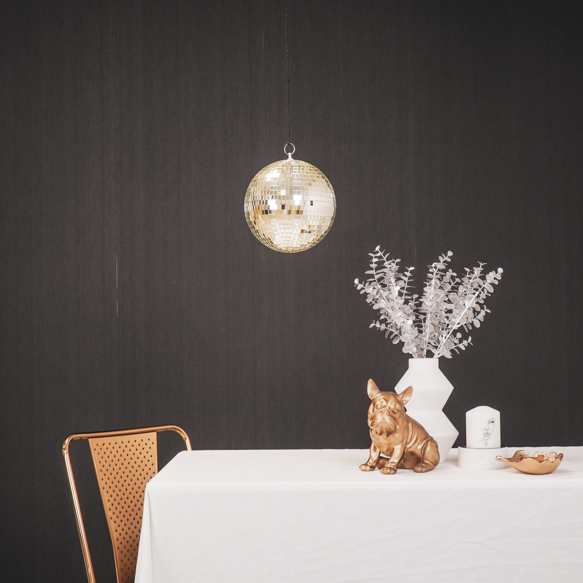 Kerstdecoratie - Kersthanger - Discobal - Schuim - Goud - 20X20X20Cm