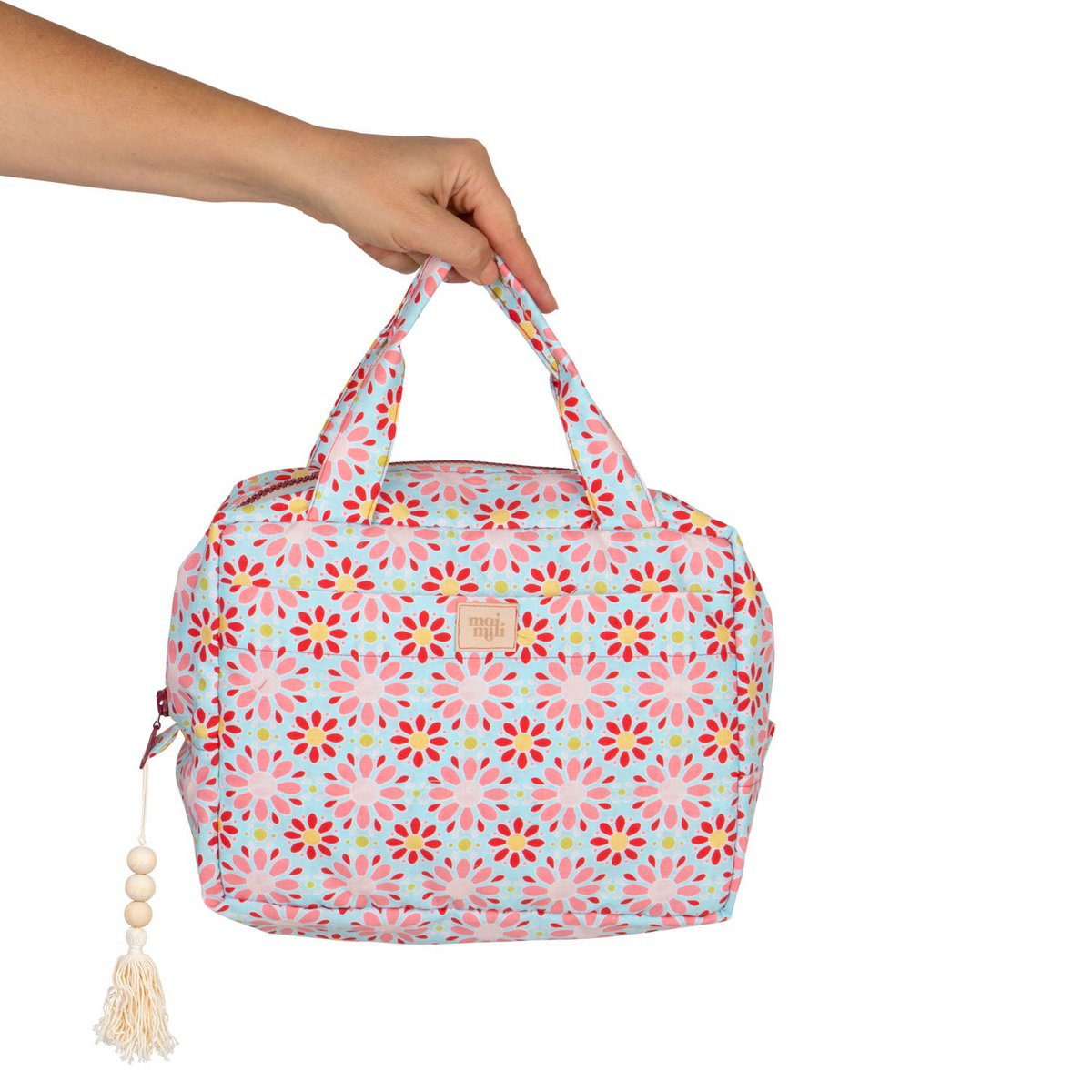 Make-Up Tasje Set "Rode Bloemen"
