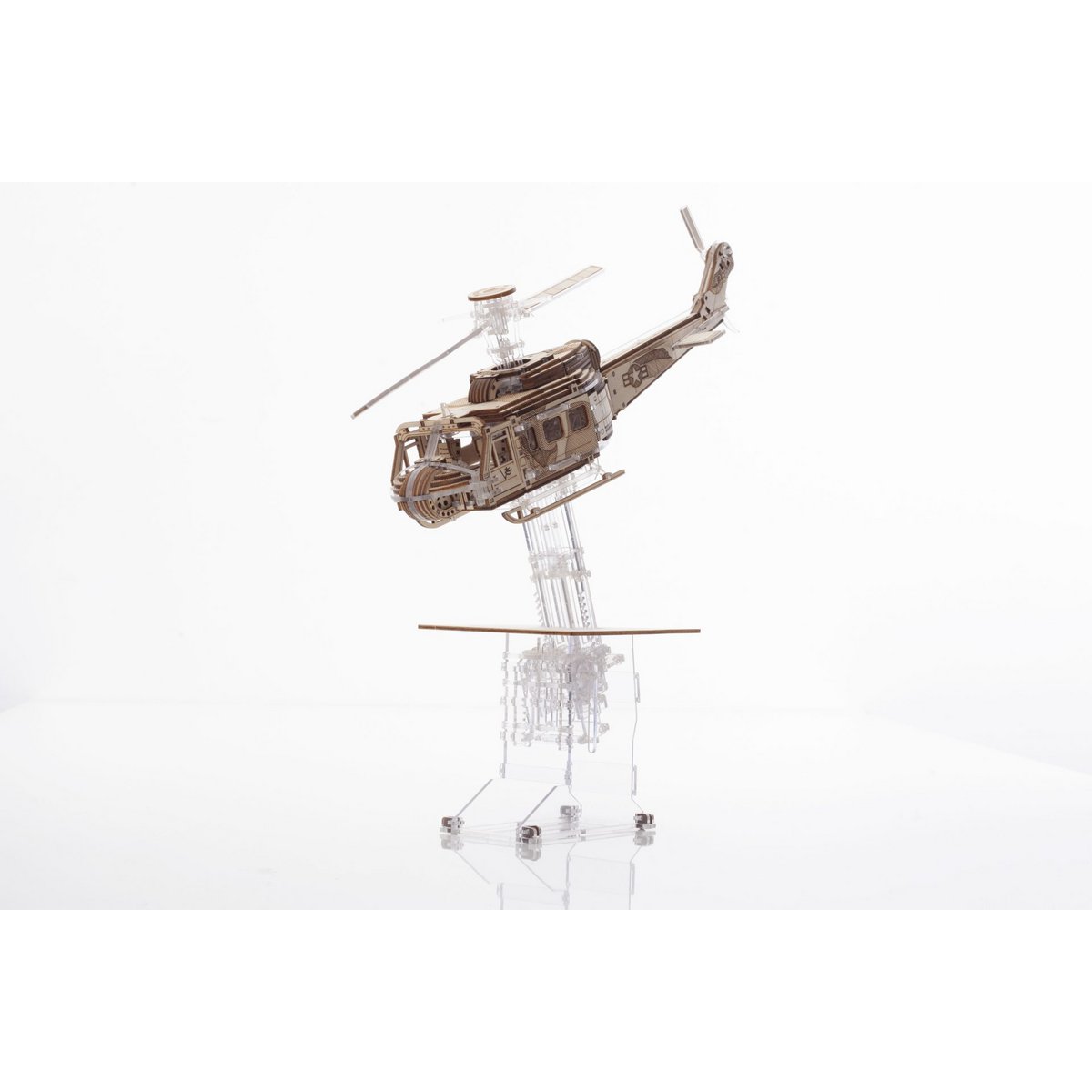Veter Models 3D Modelbouwpakket Helikopter, 35,8X5,5X9,9Cm Inclusief Houder Helikopter, 10,7X9,7X9,4Cm, Akv-11